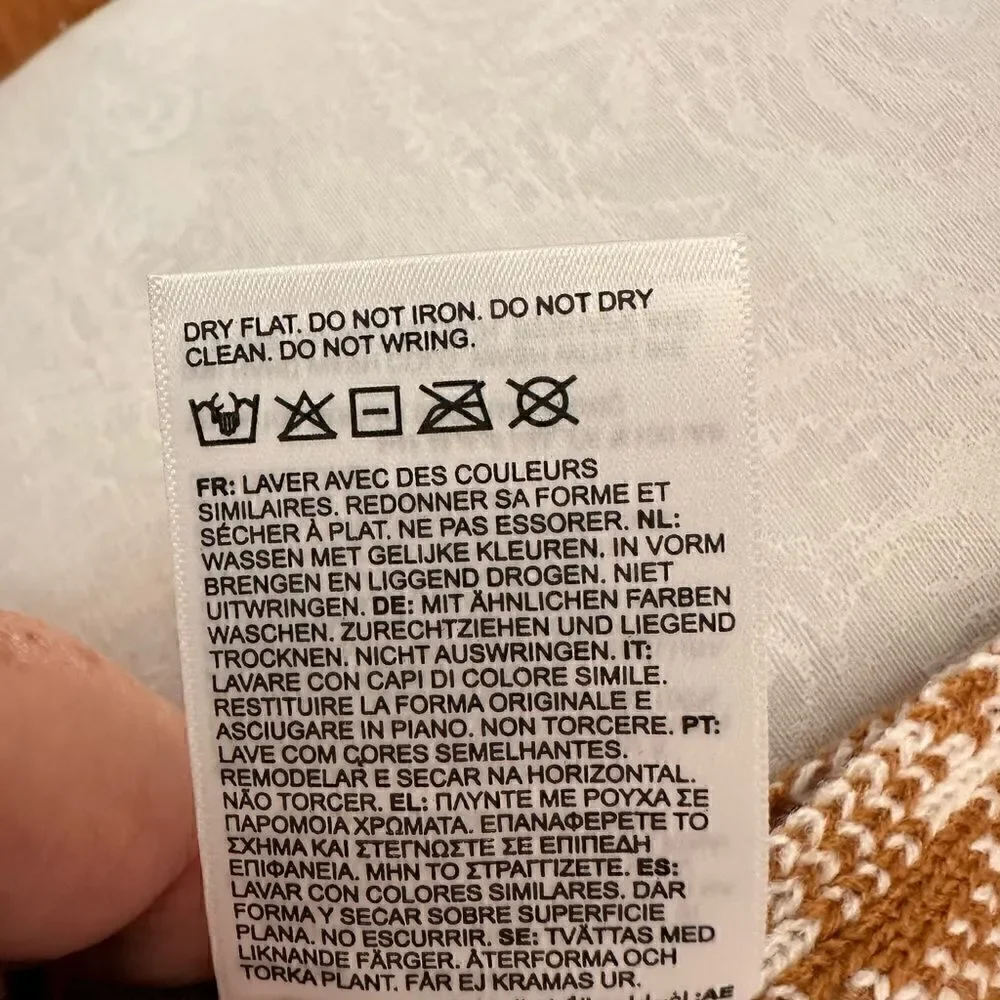 Timberland ‘Buffalo’ Plaid Scarf Tan Cream